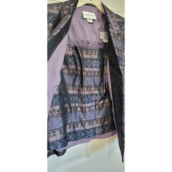 David's Bridal Mother of Bride Purple 2 Piece Suit Jacket and Top New Sz 18/20 - Picture 5 of 11